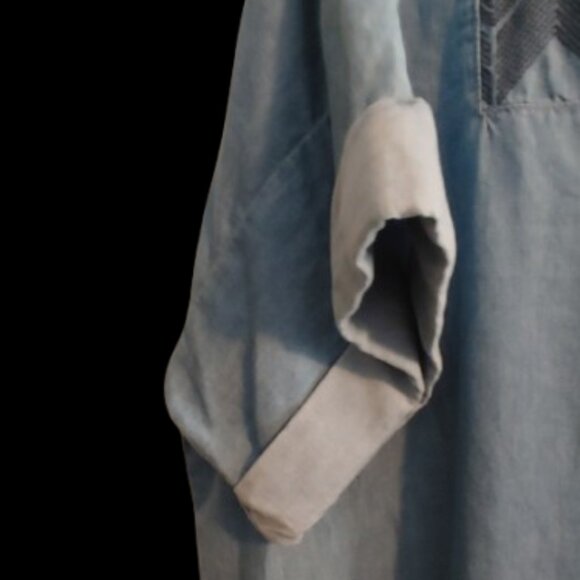 NWOT Old Navy embroidered chambray dress - Picture 5 of 5